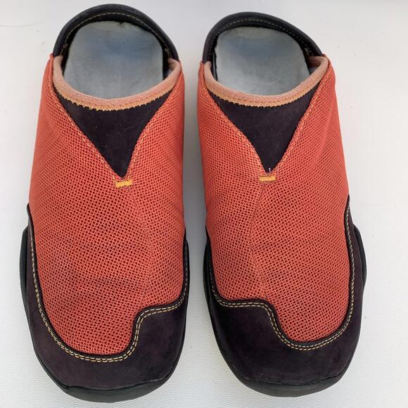 Kuru Draft Clogs Loafers Shoes Womens Size 8.5  Red Mesh  Slip On Orthotic - Picture 1 of 9